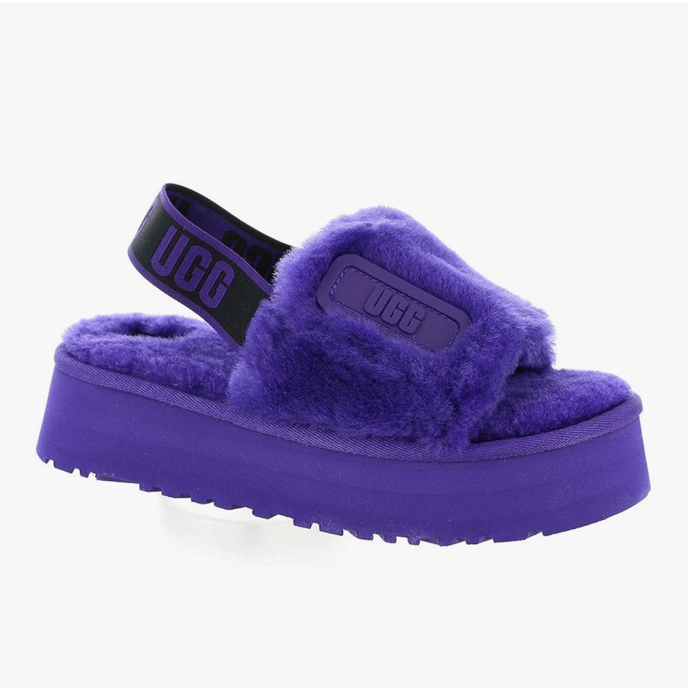 UGG Women's Plush Purple Slippers